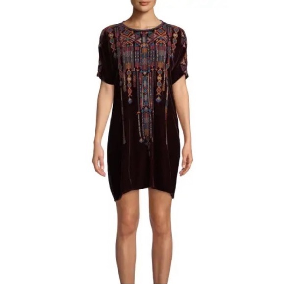 Johnny Was | Dresses | Johnny Was Cleo Velvet Shift Dress Sz S Black ...